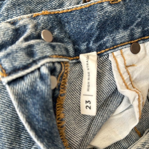 Pac Sun high rise straight jeans, size 23 - Picture 2 of 6